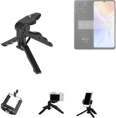 Produktbild von K-S-Trade Stativ Tisch-Ständer Dreibein Handy-Stativ Ständer kompatibel mit Ulefone Note 20 Pro Mini-Stativ Smartphone Tripod Handy-Stativ aus