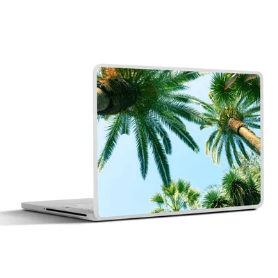 Produktbild von MuchoWow® Laptop Aufkleber Sticker Cover Palmwedel - Himmel - Sommer - Tropisch 25x18 cm - Laptop-Deko