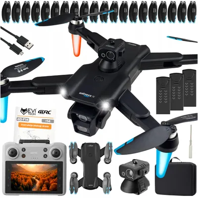 Obrázek produktu pro Drony Flypro14: 2 kamery, HD rozlišení, radar, bezkartáčové motory, 25 minut letu, dosah 5 g