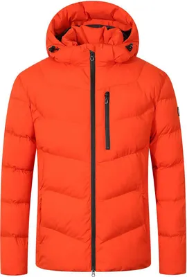 Produktbild von Blue Wave Herren Steppjacke Jesper - Jacke gesteppt mit abhnehmbarer Kapuze in Orange Größe 4XL