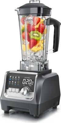 Produktbild von Arendo Standmixer 2000 Watt, Edelstahl, Hochleitungsmixer, Display, 9 Geschwindigkeitsstufen, 2L Behälter, 7 Programme, Timer & Pulse-Funktion für Smoothies & Eis