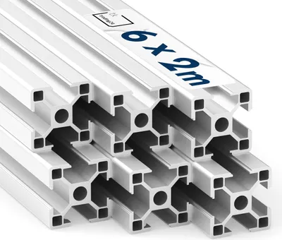 Produktbild von Alu Profil 6 Stück 30x30mm 2m System-, Montage-, Konstruktionsprofil Nut 8