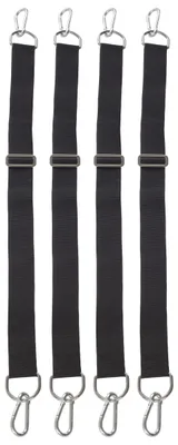 Imagen del producto de Juego de 4 correas ajustables con mosquetones, de 1 metro de longitud