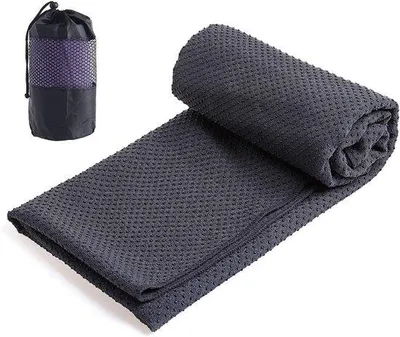 Produktbild von Yogahandtuch Microfaser antirutsch dunkelgrau