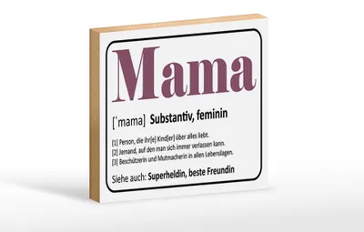 Produktbild von Holzschild Spruch 18x12cm Mama Superheldin beste Freundin