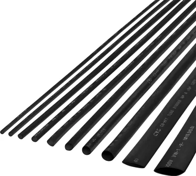 Obrázek produktu pro Sada smršťovacích trubiček 2,5 mm, 1 m, 10 kusů, černá Rebel