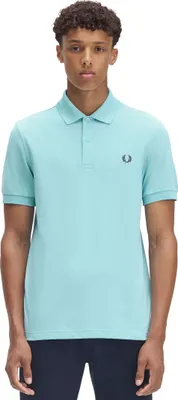 Produktbild von Fred Perry Poloshirt türkis einfarbig Piqué-Baumwolle