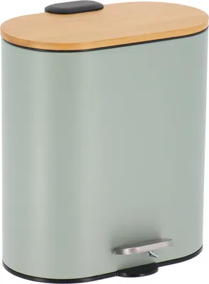 Immagine prodotto di TENDANCE | Cestino per rifiuti - Cestino per rifiuti - 5 litri - Verde - Cestino per rifiuti - con coperchio e pedale