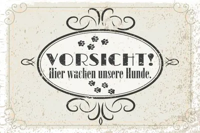 Produktbild von vianmo Holzschild 12x18 cm Vorsicht Hier wachen unsere Hunde