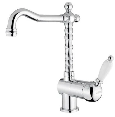 Produktbild von Sapho KIRKÉ WHITE Küchenarmatur, weißer Hebel, Chrom