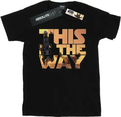 Image de Star Wars - "The Mandalorian The Way" T-shirt pour femme BI45756 (XL) (Noir)