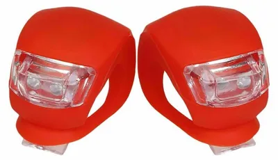 Produktbild von Verk 14280 Silikon-Fahrradlampe, 2 Stück, rot