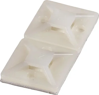 Produktbild von Haupa Klebesockel für Kabelbinder natur 19mm 3,6mm, Packung mit 100 Stk.