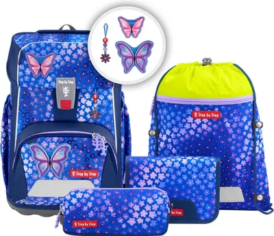 Produktbild von Step by Step Schulzubehör|Step by Step|hama GIANT Schulranzen-Set ''Butterfly Maja'', 5-teilig