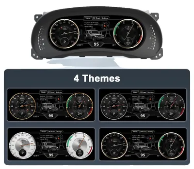 Imagen del producto de Panel de control digital para vehículos todoterreno, con pantalla de alta resolución, compatible con Jeep JK de 2011 a 2018