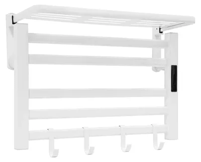 Produktbild von Elektrischer Handtuchwärmer, Wandmontage, einstellbare Temperatur, Weiß, EU-a