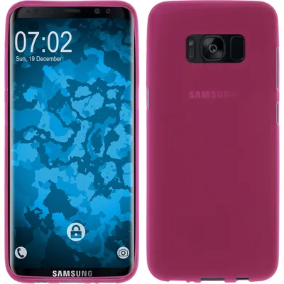 Produktbild von PhoneNatic Case kompatibel mit Samsung Galaxy S8 - pink Silikon Hülle matt + flexible Folie