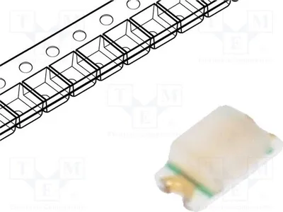 Productafbeelding van 5x LED, 2,2V, 1,6x0,8x0,55mm, oranje, 0603, 20mA, 40÷100mcd, SMD, 54mW, SML-D12D8WT86