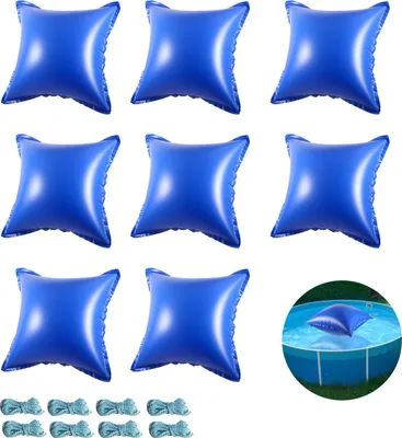 Obrázek produktu pro Jayseuw bazénový polštář vzduchový polštář 120x120cm zimní polštář bazénový polštář kryt bazénu čtvercový pro bazén vhodný jako zimní kryt 8 kusů