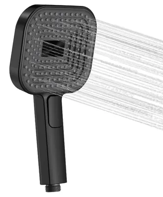 Zdjęcie produktu dla Głowica prysznicowa, 135 mm, czarna, 3 rodzaje strumienia, oszczędzająca wodę