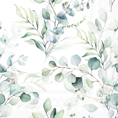 Produktbild von Servietten 25x25 cm - Eucalyptus all over