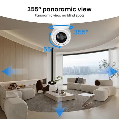 Produktbild von WLAN/WiFi Überwachungskamera - Schwenk/Neige‑Kamera 1 Stück - 5 MP 2K - Dual‑Band 2,4/5 GHz - Auto‑Tracking - Personenerkennung - Farbnachtsicht - IP66 - Weiß