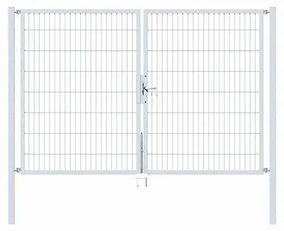 Immagine prodotto di Alberts 647940 Cancello doppio Flexo con accessori, zincato a caldo, larghezza 250 cm, altezza 200 cm