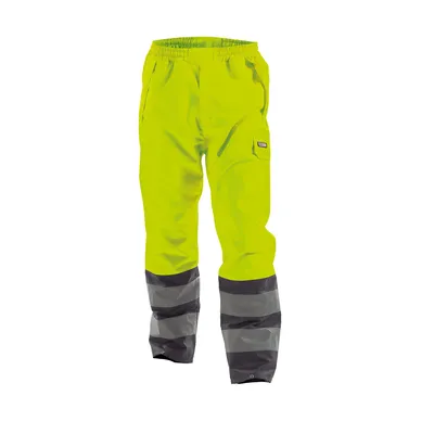 Obrázok produktu pre DASSY® Sola nohavice do dažďa s vysokou viditeľnosťou NEON YELLOW/CEMENT GREY veľkosť M dĺžka: STANDARD