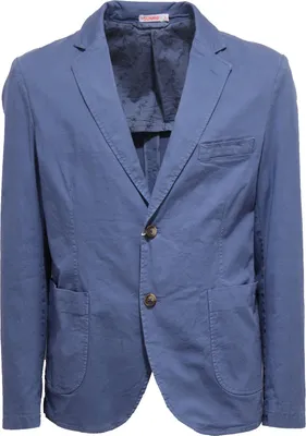 Produktbild von 2243Z giacca uomo SUN 68 Baumwolle blau garngefärbt Jacke Mann