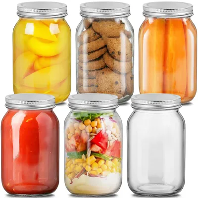 6er-Set Glasflaschen 500 ml luftdicht wiederverwendbar