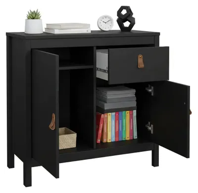 Image de Romagna - Buffet, 82x38x80h cm Noir, une Étagère