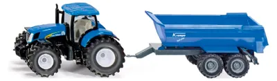 Produktbild von Siku Traktor Spielzeug New Holland mit Krampe Anhänger 1:50