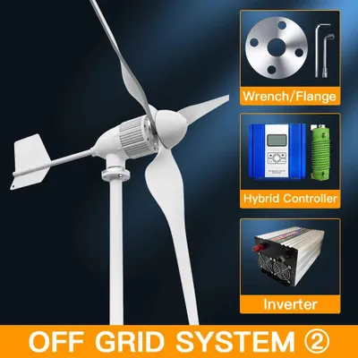 Produktbild von Windturbine – Horizontale Turbine – Windgenerator – Nachhaltige Energie – 5000 Watt – Aluminiumgehäuse – 48 Volt