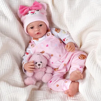 Image de Poupée Reborn réaliste pour filles, 43 cm, avec tous les accessoires