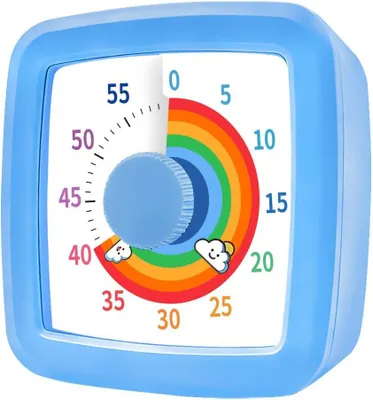 Imagen del producto de Temporizador visual de 60 minutos con cuenta regresiva de colores arcoíris, para la gestión del tiempo, ideal para la cocina y la oficina