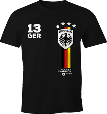 Produktbild von Herren T-Shirt Fanshirt Deutschland Trikot EM WM Fußball Germany MoonWorks® 3XL