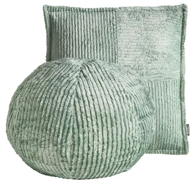 Produktbild von BELIANI Dekokissen 2er Set Grün Cordbezug mit Füllung 45x45 cm u. ⌀ 30 cm Moderne Sofakissen Zierkissen für Wohnzimmer Schlafzimmer Deko