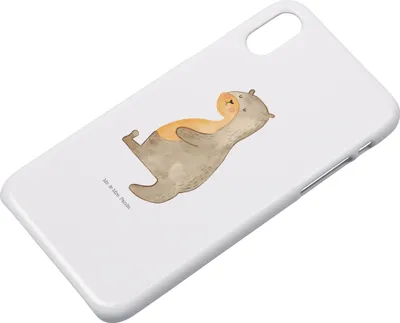 Produktbild von Mr. & Mrs. Panda Iphone 10 Handyhülle Otter Bauch - Weiß - Geschenk, Sportmuffel, Essen. Foodlover, X, voll Gefuttert, Zufrieden, Cover, Hülle, Satt, Seeotter See, Handy
