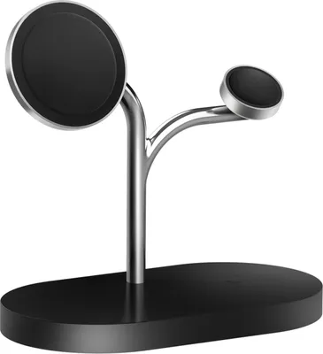 Produktbild von Samsung GP-PWU024WIABW, Drinnen, USB, Kabelloses Aufladen, Schwarz, Silber