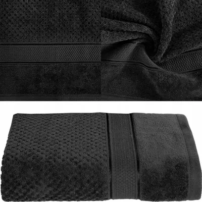 Produktbild von Eurofirany Handtuch Frottee 50x90 cm Schwarz 500 g/m²