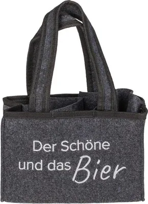 Produktbild von Famanu Flaschenhalter für 6 Flaschen - Praktischer Flaschenträger in Grau