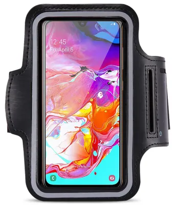 Produktbild von Sport Armband für Samsung Galaxy A70 Jogging Tasche Handy Hülle Fitness Schwarz