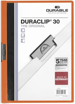 Productafbeelding van DURABLE 220009 25er Klemmappe DURACLIP 3mm orange