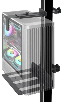 Immagine prodotto di Supporto per PC da fissare sotto la scrivania - Supporto regolabile per PC da 15 a 25 cm - Morsetto in metallo