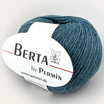 Obrázok produktu pre Berta by Permin - Oeko-Tex vlnená bavlnená pletacia priadza (08 tyrkysová)