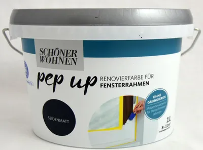 Produktbild von Pep up Renovierfarbe für Fensterrahmen Anthrazit seidenmatt 1l