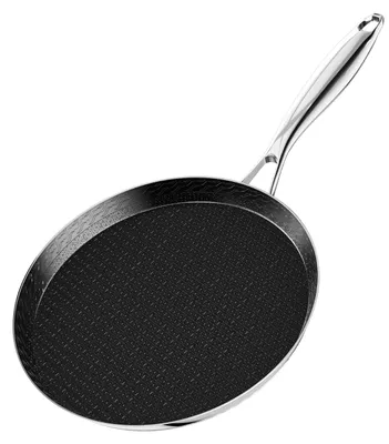 Productafbeelding van Roestvrij stalen pannenkoekenpan, 28 cm, antiaanbaklaag, geschikt voor inductiekookplaten
