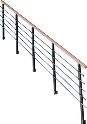 Produktbild von Treppengeländer Modell Kos Gerade-13 Stufen-Metall-Buche-Anthrazit DB 703