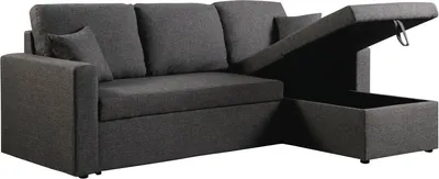 Produktbild von Ecksofa reversibel mit Schlaffunktion und Stauraum "Alain" - 3-Sitzer - Grau
