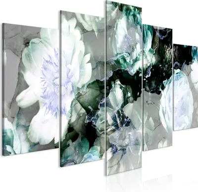 Produktbild von Leinwandbilder 200x100 cm b-C-0740-b-o Vlies Leinwandbild 5 tlg Kunstdruck modern Wandbilder XXL Wanddekoration Design Wand Bild BLUMEN NATUR